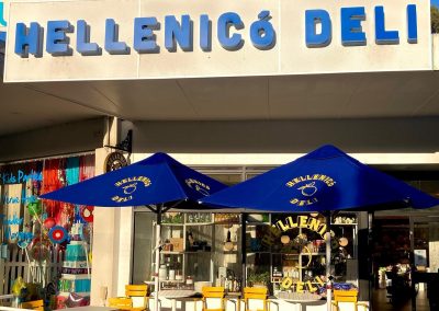 Hellinico Deli Umbrellas and Barriers 02